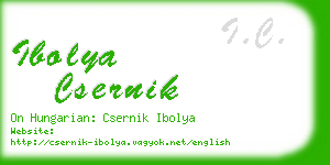 ibolya csernik business card